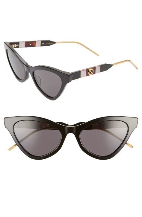 gucci full rim cat eye sun glasses|gucci 55mm cat eye sunglasses.